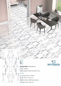 Carreaux de vente chauds blancs et bruns 600x600 600x1200mm carreaux de sol en porcelaine glaçure carreaux de céramique de l'Inde - Product Image 4