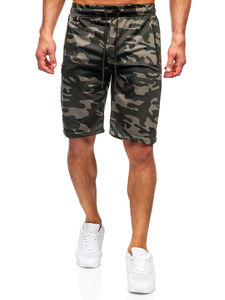 <b>Men's</b> Dark <b>Green</b> Quick Dry Mesh Camo Cargo <b>Shorts</b> Custom Logo Lightweight Workout Running Casual Style Low MOQ - Product Image 2