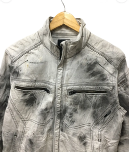 Vaqueros de mezclilla de alta calidad, estilo vintage, a la moda, casuales y formales para invierno, con lavado ácido y efecto desgastado, corte ajustado, 100% algodón, cortavientos, con efecto de descoloración. - Product Image 3