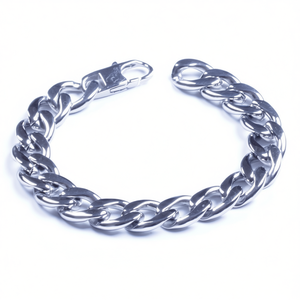 Bracelet manchette en acier inoxydable pour homme, style motard et cowboy, couleur argent, par le vendeur américain SL17 - Product Image 2