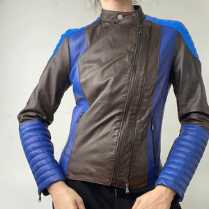 Women's Genuine Leather Racing Motorbike Jacket CE Inside Protections Multi-color Motorcycle Jacket For women - Product Image 6