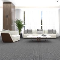 Dalles de moquette en PET avec support en bitume 50x50, support en PVC, polyester recyclé, dalles de moquette commerciales, revêtement de sol pour projets de bureaux