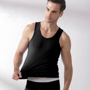 Camiseta sin mangas informal ajustada de verano, chaleco deportivo para jóvenes, camiseta interior transpirable de poliéster/algodón para hombres, venta al por mayor - Product Image 4