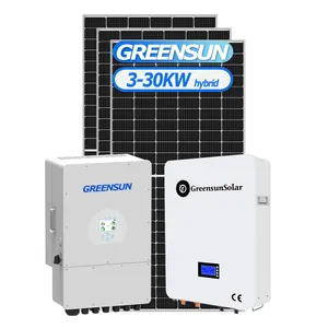 Seleccione Greensun Energy para un sistema solar fuera de la red de 10kw-25kw alimentado por una batería de litio