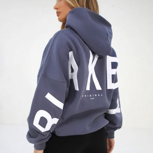 Sweats à capuche surdimensionnés personnalisés pour femmes pulls à capuche sweats à manches longues polaire automne hiver vêtements hauts avec poche - Product Image 2