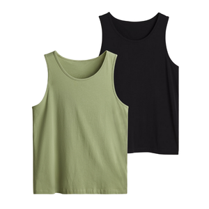 Camiseta sin mangas de alta calidad para hombre, suave y cómoda, silueta clásica, camiseta sin mangas de algodón para hombre, ropa elástica moderada para hombre - Product Image 3