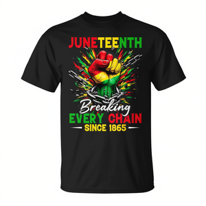 Camiseta Juneth Freedom para Hombre, Rompiendo Cada Cadena Desde 1865, Producto Promocional - Product Image 2