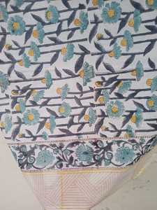 โสร่งผ้าฝ้ายเนื้อผ้าคอตตอนแขนกุดพิมพ์ลายด้วยมือสวยงาม - Product Image 2