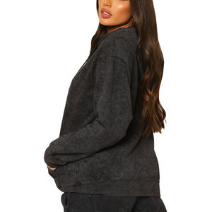 Sudadera con Capucha de Invierno de Diseño Superior, Fabricada con Lona Ecológica, Manga Larga, Ligera, Color Sólido, Transpirable para Mujer - Product Image 2