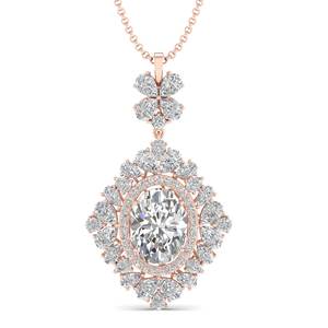 REYES New Design 14K Solid Gold GRA Certified Moissanite Pendant <b>Necklaces</b> For Women Rhodium Plated <b>Fine</b> Jewelry <b>Necklace</b> - Product Image 2