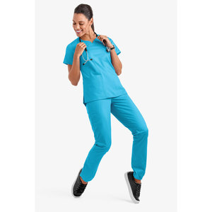 Multi-bolsillos de manga corta médico mujeres enfermería Scrubs Joggers ropa de trabajo médico Scrubs uniforme - Product Image 2