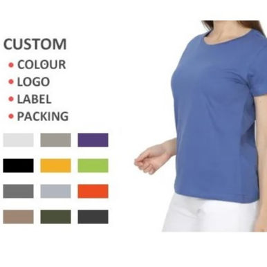Wholesale Womens Custom Made Tshirt With Logo Custom Logo Printed Oem Cotton T-shirt For Women 