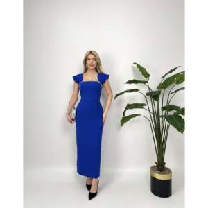 Vestido Satinado 1022 con Detalle Hecho a Mano en el Pecho y Cintura Natural - Product Image 6