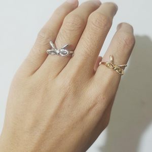 Anelli con fiocco in oro da donna con fiocco rosa anelli da promessa per il suo compleanno di natale regali di san valentino gioielli raffinati - Product Image 6