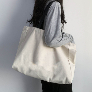 Meilleures ventes extra large sac fourre-tout en toile de coton robuste personnalisé écologique pliable haute capacité rayé - Product Image 4