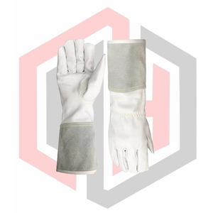 ถุงมือหนังสำหรับงานเชื่อม TIG ระดับมืออาชีพ ทนความร้อน ป้องกันไฟฟ้าสถิต ทนการฉีกขาด ไม่มีแป้ง ไม่มีซิลิโคน เย็บด้วยเคฟลาร์ - Product Image 4