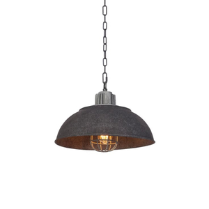 Rustic Black Metal Pendant <b>Light</b> E27 Bulb Base Industrial Style Bowl Shade Large Size Mounted <b>Ceiling</b> Fixture 220V - Product Image 1