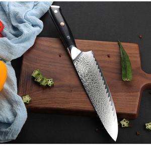 Venta al por mayor pedidos a granel personalizados OEM ODM servicio profesional Damasco acero cocina Chef cuchillo de cocina con mango de madera - Product Image 6
