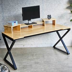 Bureau de studio en bois massif avec pieds en X, modèle confortable pour femme SD68008 - Product Image 3