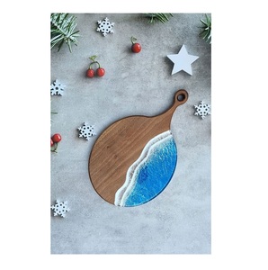 Prix usine Résine Époxy Charcuterie Planche À Découper En Bois Océan Élégant Conseil pour la maison restaurant planche à pizza Fabriqué en Inde - Product Image 3