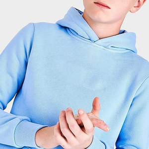 Sudadera con Capucha Azul Claro Personalizada para Hombre, 400 g/m², Felpa de Algodón, Corte Holgado, Logotipo Personalizado, OEM, ODM, Pedidos al por Mayor - Product Image 2