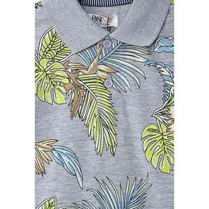 Soie imprimée anti-rides pour Polo Slim Fit Plus Size ODM Tricoté Tissu Brodé Coloré Court Longueur Motif Bouton XL - Product Image 2