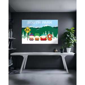 Affiche numérique imprimée de South Park, style mural, en polyester durable - Product Image 2