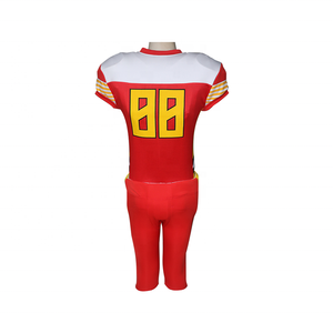 ชุดเสื้ออเมริกันฟุตบอลแบบสั่งทำสีใหม่ล่าสุด แขนสั้น ชื่อทีมสั่งทำได้ คุณภาพสูง โลโก้สั่งทำได้ ขายดี - Product Image 5