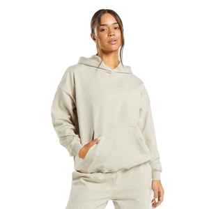 Femmes Hiver Long Velours Respirant Hoodies avec Logo Avant 100% Coton Sweatshirts-Vente en Gros - Product Image 1