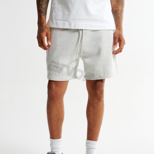 Shorts cargo en coton pour hommes, logo personnalisé, coupe mi-baggy, longueur genou, couleur unie, streetwear d'extérieur, confortable, décontracté, anti-plis - Product Image 4