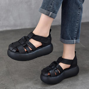 รองเท้าแฟชั่นผู้หญิงแบบสวม พื้นหนา สไตล์ลำลอง รองเท้าผ้าใบหุ้มข้อสูง พื้นหนา - Product Image 2