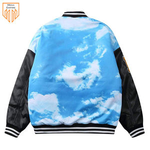 Chaquetas con logotipo de diseñador personalizado, chaqueta de béisbol informal, chaquetas universitarias unisex de lana de algodón con letras - Product Image 2