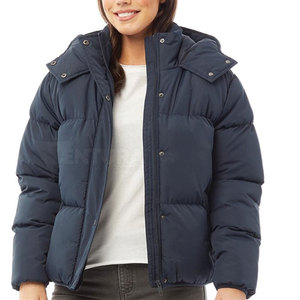 Dernier style Veste matelassée chaude d'hiver pour femmes personnalisée Solide Col montant respirant Séchage rapide Tissu tricoté - Product Image 4
