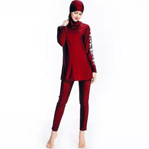 Traje de baño más vendido mujeres islámicas modesto Hijab ropa de talla grande traje de baño moda mujer musulmana traje de baño vestido para niñas - Product Image 3