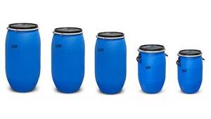 Fûts en plastique bleus à vendre, 55 gallons, qualité alimentaire, pour stockage d'eau, neufs ou d'occasion, disponibles en gros, livraison rapide en ligne. - Product Image 4