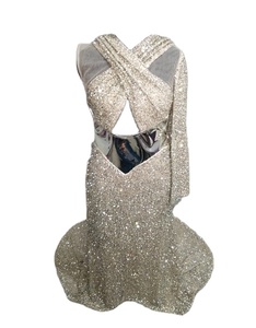 slim fit dress slacks Unique long sleeves black lace sparkling glitter feathers ball gown we –  Anna's Couture Dresses main image 1