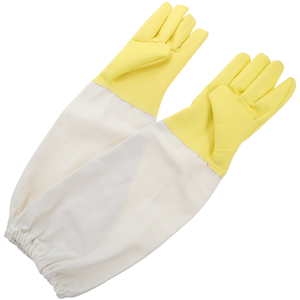 Equipo de seguridad para apicultura, guantes de manga larga para apicultor, puños elásticos, guantes protectores de lona de cuero para Apicultura - Product Image 3