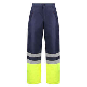 Pantalones de trabajo de algodón polivinílico Pantalones de trabajo de carga reflectantes con múltiples bolsillos para hombres Uniformes Pantalones DE TRABAJO - Product Image 1