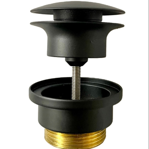 Lavabi e sistemi di scarico Made in Italy in ottone verniciato nero, dimensione standard 1 1/4, qualità extra fine - Product Image 1
