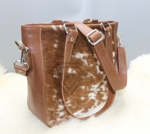 Bolso de mano grande de cuero de vaca genuino con cierre de cremallera resistente al agua portátil para Primavera Verano otoño invierno-suministro a granel - Product Image 3