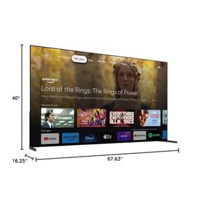 QD- 55 Inch 4K Ultra HD Smart <b>TV</b> LED <b>Backlight</b> 120Hz Refresh Rate HDTV Definition Black White Options Free Cable Protection Plan - Product Image 1
