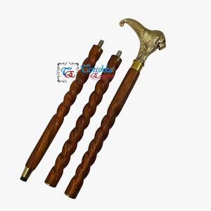 Bâton de marche pliable et réglable en laiton et bois, design Art Déco, léger (600g), pour usage extérieur, vente en gros, haute qualité - Product Image 2