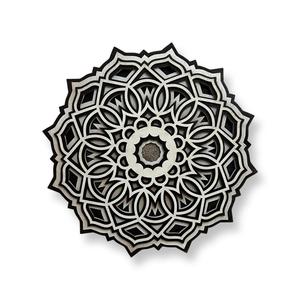 งานฝีมือไม้โบฮีเมียนที่เป็นเอกลักษณ์ ศิลปะตกแต่งผนังแบบ 3 มิติ ลายแมนดาลา สำหรับการทำสมาธิ ดีไซน์อาร์ตเดโค เหมาะสำหรับตกแต่งแขวนผนังในโอกาสวันครบรอบ - Product Image 1