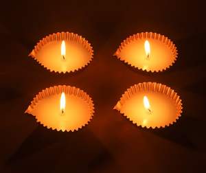 Metal Diya <b>Candle</b> <b>Set</b> Diwali Decoration Items manufacturer for Home Christmas Xmas Decorations Office - Product Image 2