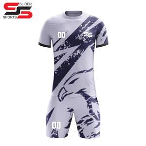 Personalizado bordado a rayas jugador versión camisetas de fútbol equipo completo conjunto uniforme de fútbol ropa deportiva - Product Image 5