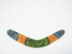 Boomerang de madera personalizado hecho a mano, juguete inflable para niños, uso al aire libre, adorno colgante de pared, decoración del hogar, diseño pintado a mano - Product Image 2