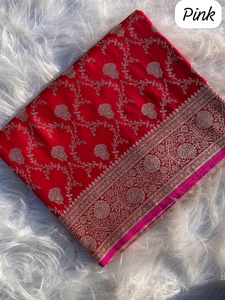 ผ้าไหมซาตินสีอ่อนสำหรับผู้หญิงผ้าทอส่าหรีดีไซน์เนอร์ผู้ผลิตแฟชั่นและผู้จำหน่ายจาก Surat - Product Image 3