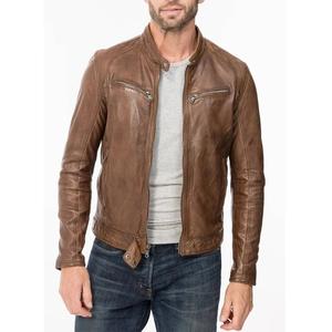 Chaqueta de bombardero de lona de camuflaje de cuero genuino de moda para hombres ropa de calle de primavera estilo impermeable a prueba de viento - Product Image 6