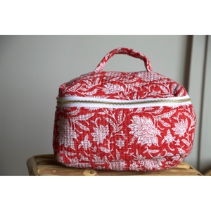 กระเป๋าเครื่องสำอางผ้าฝ้ายวินเทจ Le Souvenirs พร้อมซิปปิด ทนทาน เป็นมิตรกับสิ่งแวดล้อม และกันน้ำ เหมาะสำหรับการเดินทาง - Product Image 1