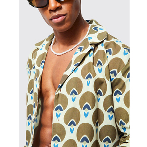 เสื้อลำลองพิมพ์ลายทึบแสงสำหรับผู้ชายเสื้อผ้าผู้ชายใส่สบายทุกวัน - Product Image 1